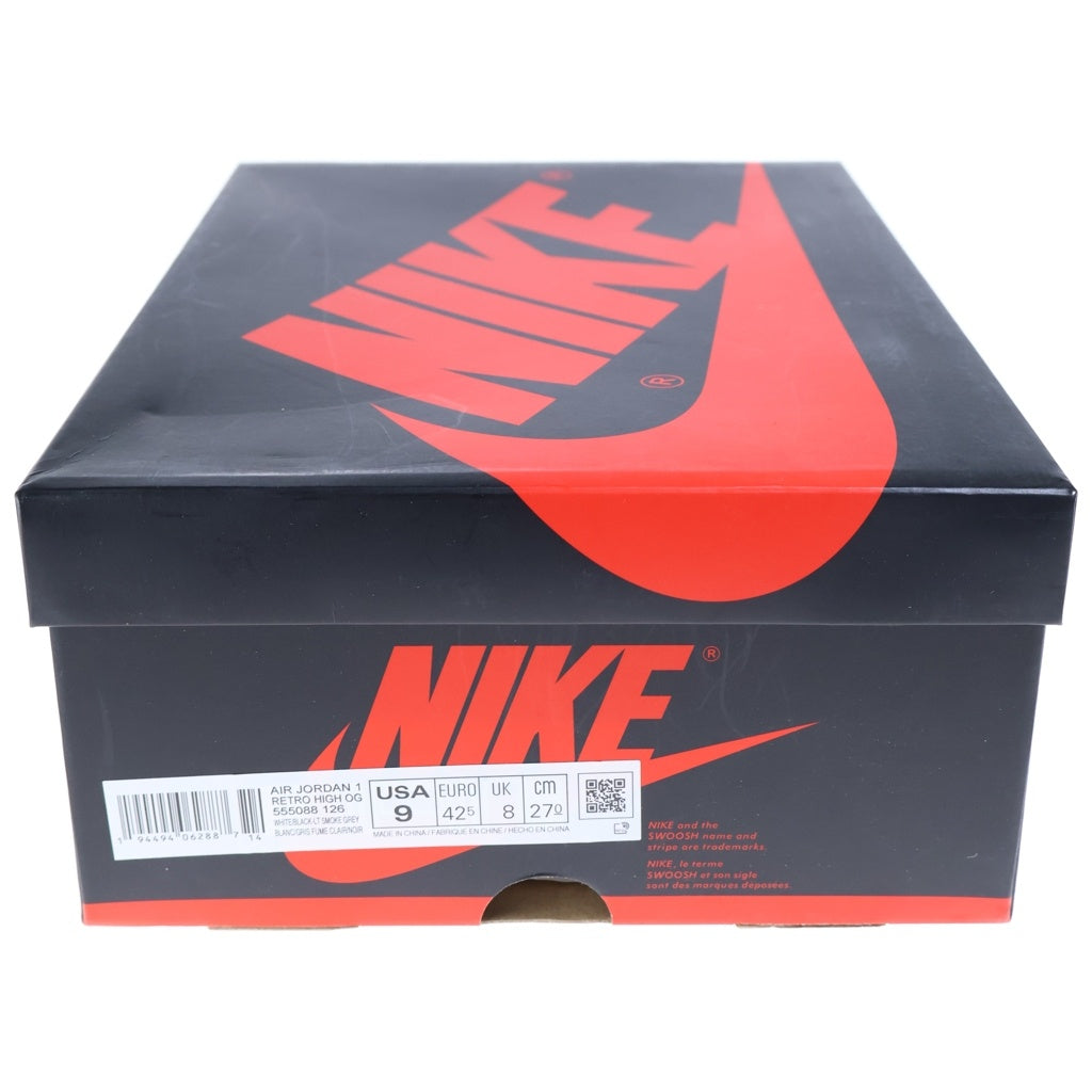 NIKE(ナイキ) AIR JORDAN1 HIGH OG HERITAGE エアジョーダン1 ハイカットスニーカー ホワイト/グレー US9/27cm 555088-126