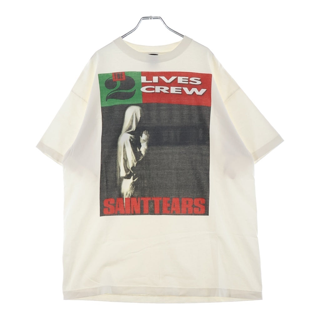 SAINT MICHAEL(セントマイケル) 24SS ×DENIM TEARS Live Crewt Tee デニムティアーズ クルーネック 半袖Tシャツ カットソー ホワイト SM-YS8-0000-C01