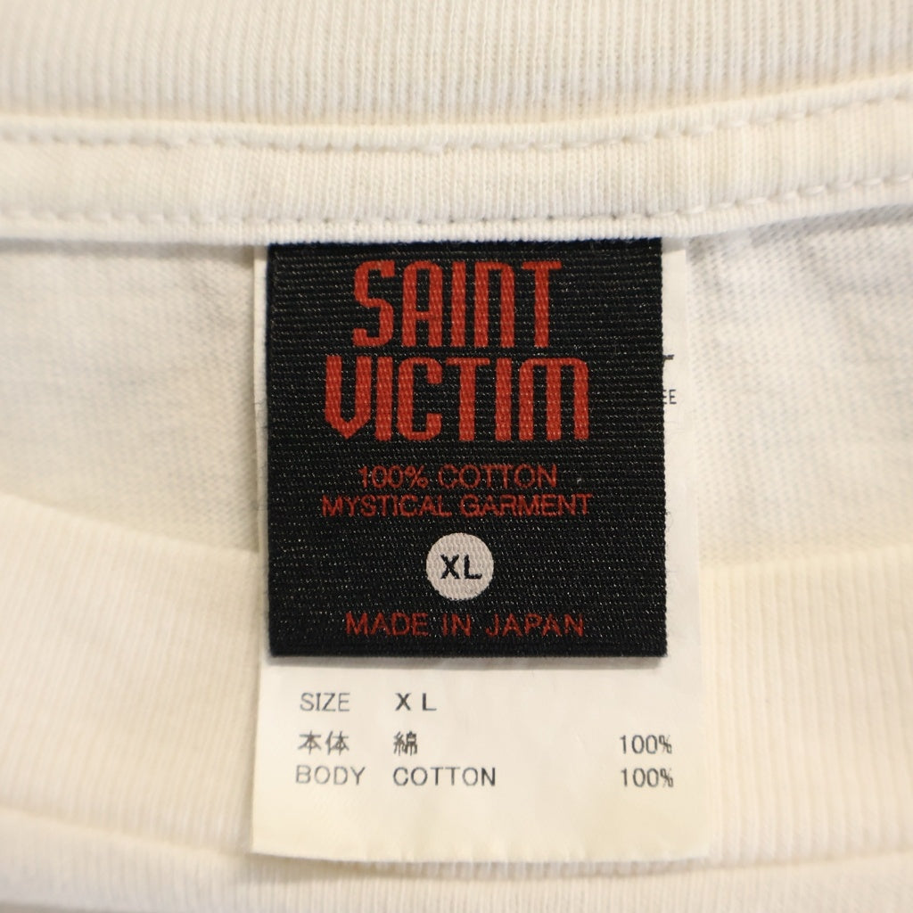 SAINT MICHAEL(セントマイケル) 24SS ×FREEDOM FD-SS TEE フリーダム クルーネック 半袖Tシャツ カットソー ホワイト SM-YS8-0000-C20
