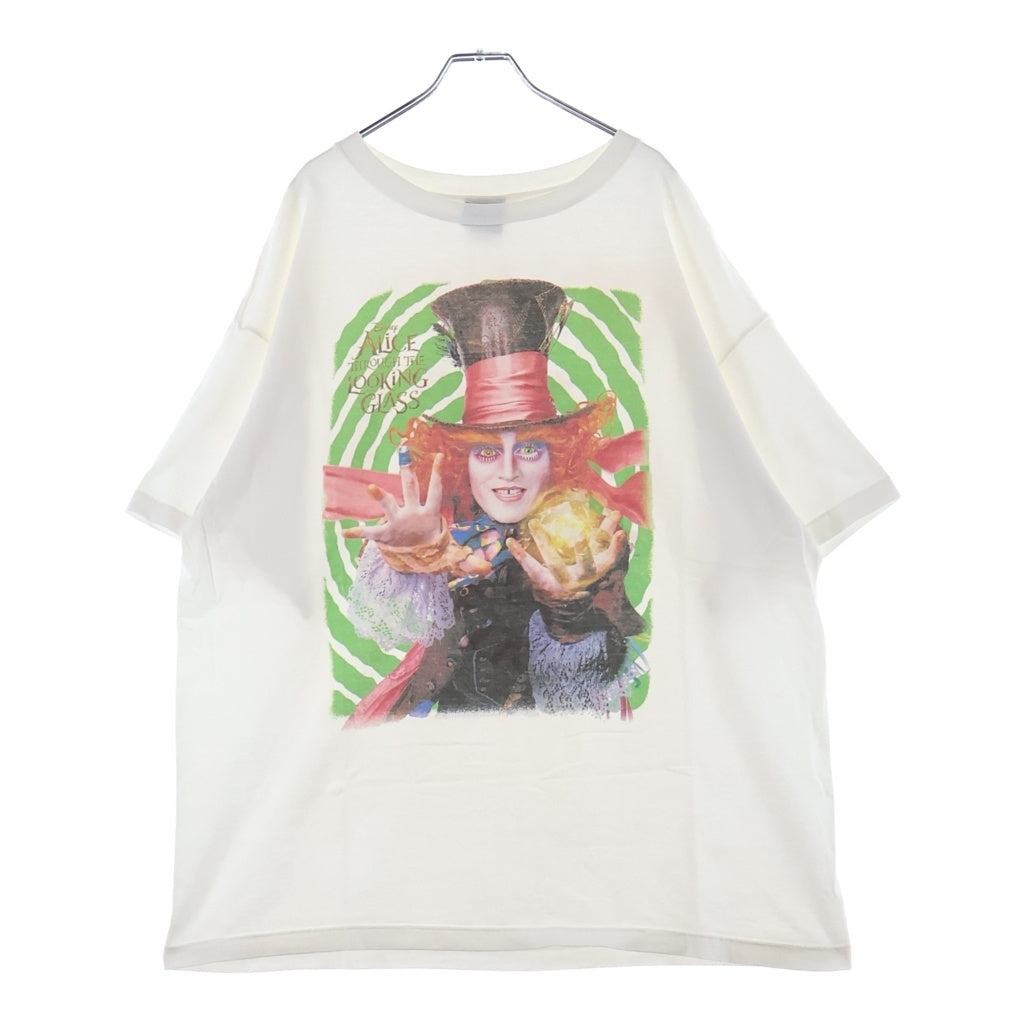 SAINT MICHAEL(セントマイケル) 24AW DSNY SS TEE MAD HATTER アリスインワンダーランド マッドハッター クルーネック 半袖Tシャツ カットソー ホワイト SM-A23-0000-C25