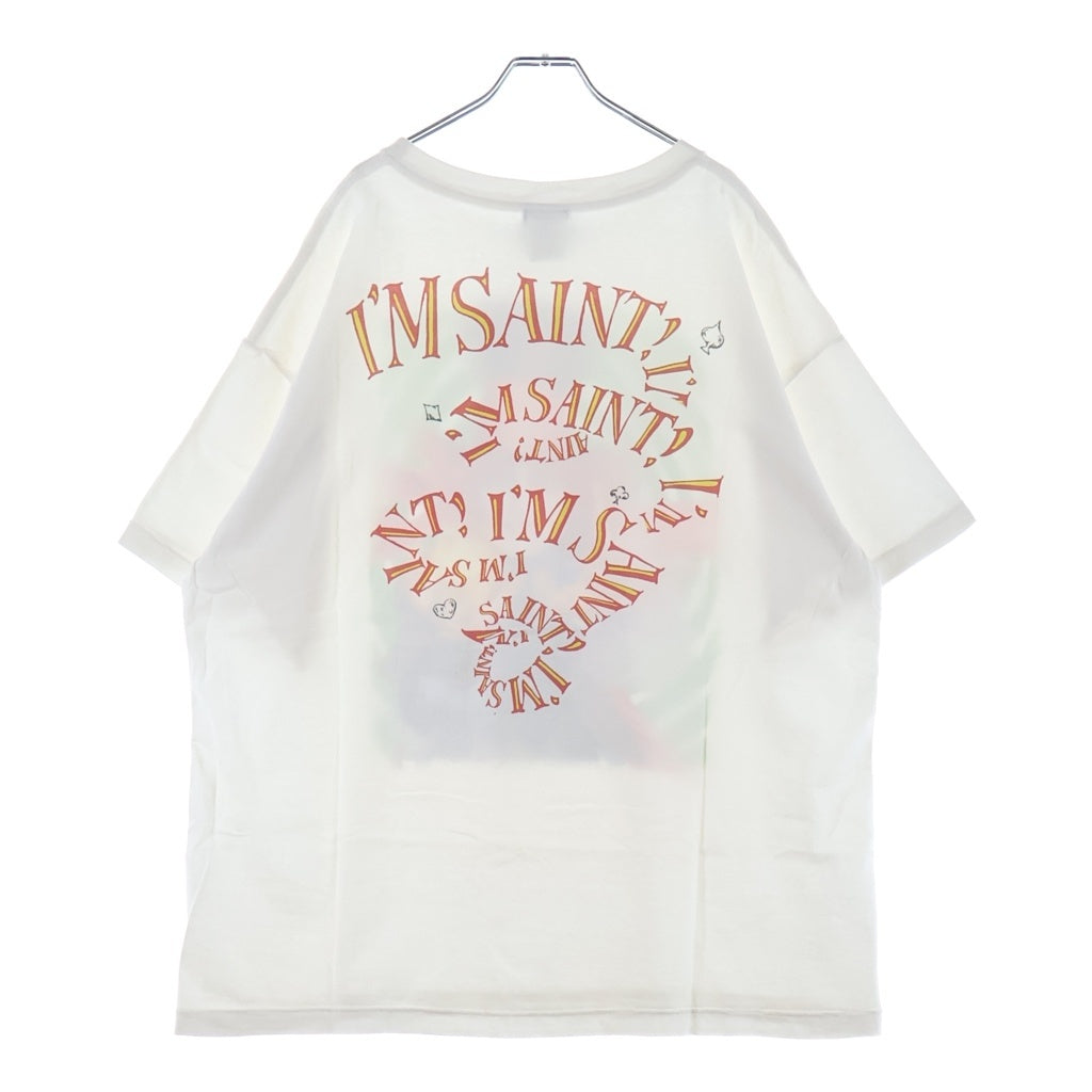 SAINT MICHAEL(セントマイケル) 24AW DSNY SS TEE MAD HATTER アリスインワンダーランド マッドハッター クルーネック 半袖Tシャツ カットソー ホワイト SM-A23-0000-C25