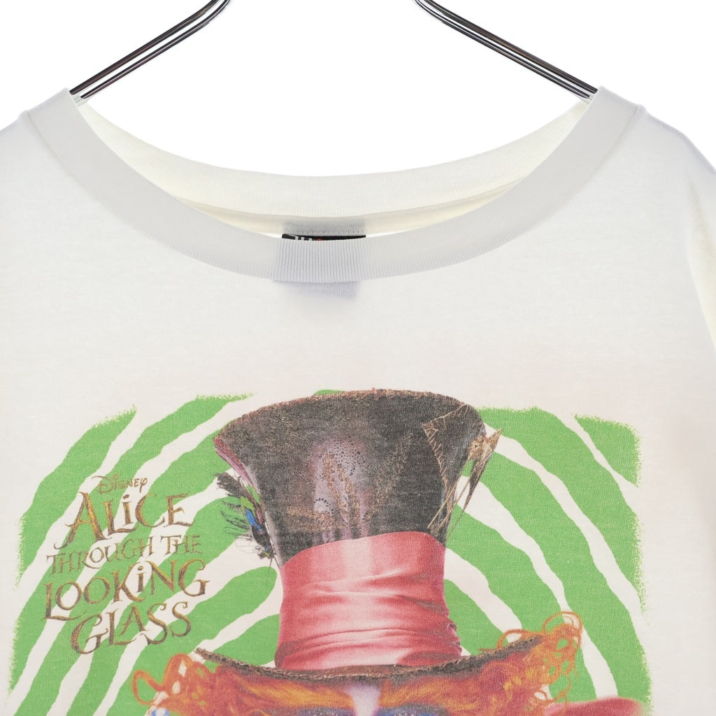 SAINT MICHAEL(セントマイケル) 24AW DSNY SS TEE MAD HATTER アリスインワンダーランド マッドハッター クルーネック 半袖Tシャツ カットソー ホワイト SM-A23-0000-C25