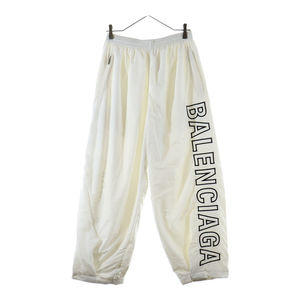 BALENCIAGA(バレンシアガ) 24SS TRACKSUIT PANTS トラックスーツ サイドロゴ刺繍 ナイロン トラック ロングパンツ ホワイト 768829