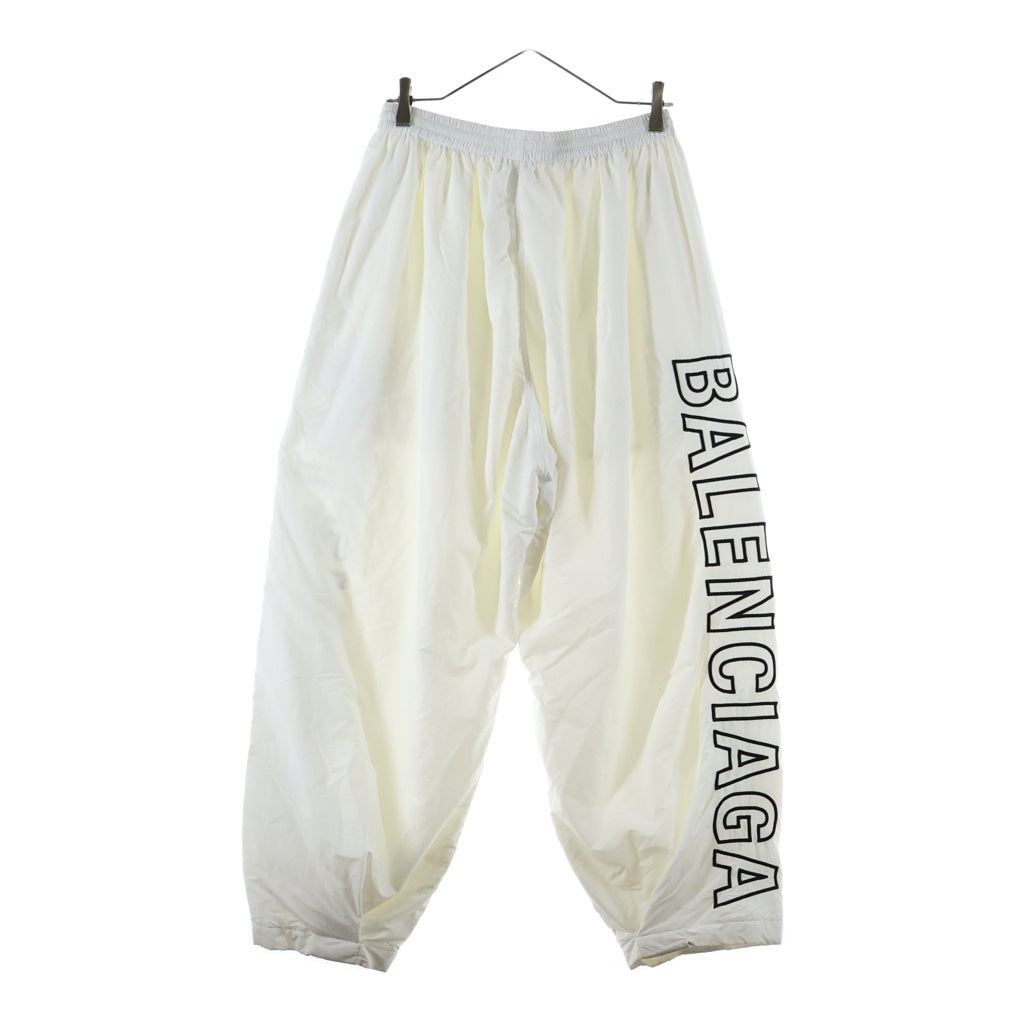 BALENCIAGA(バレンシアガ) 24SS TRACKSUIT PANTS トラックスーツ サイドロゴ刺繍 ナイロン トラック ロングパンツ ホワイト 768829