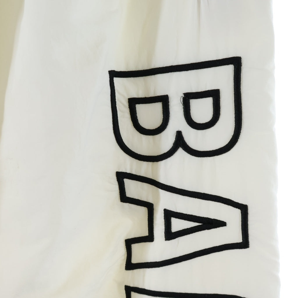 BALENCIAGA(バレンシアガ) 24SS TRACKSUIT PANTS トラックスーツ サイドロゴ刺繍 ナイロン トラック ロングパンツ ホワイト 768829