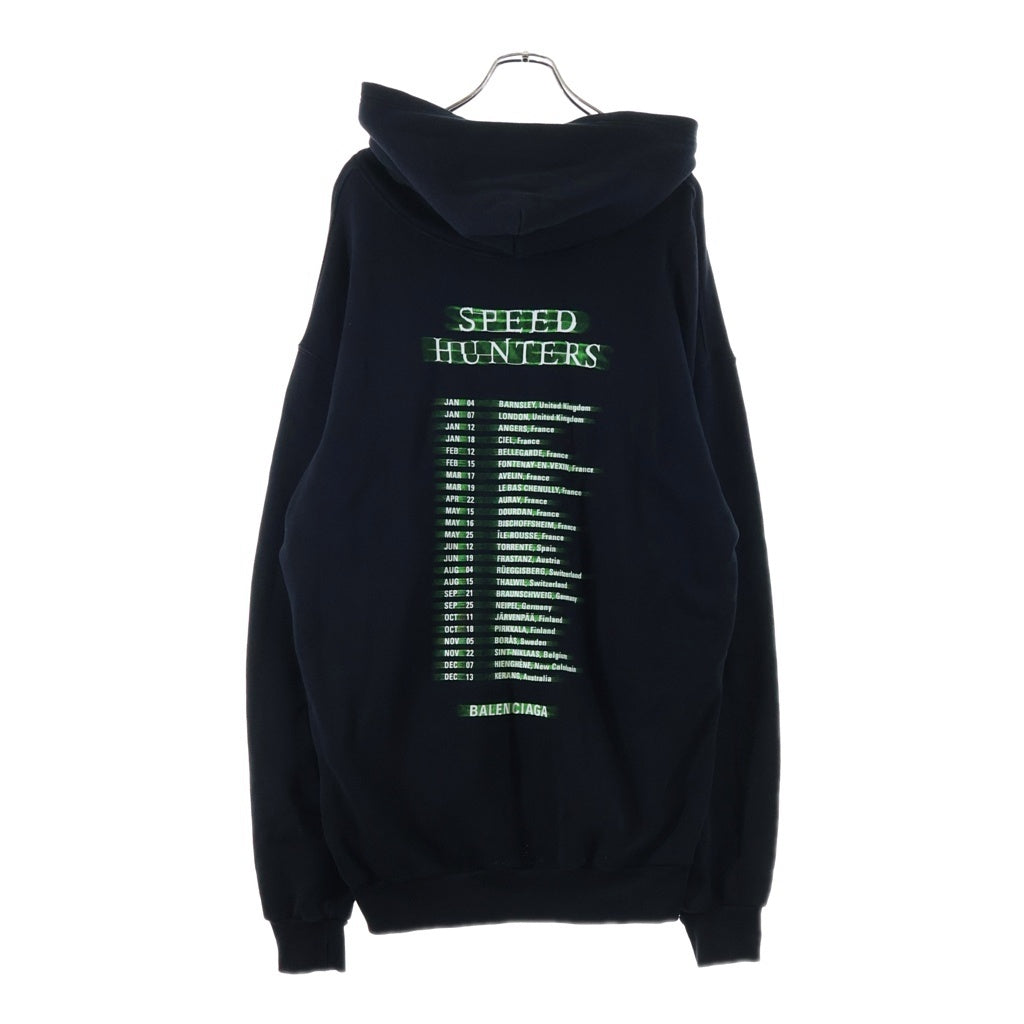 BALENCIAGA(バレンシアガ) 19SS SPEED HUNTERS ZIP UP HOODIE スピードハンターズ ジップアップ スウェットパーカー ブラック 559100