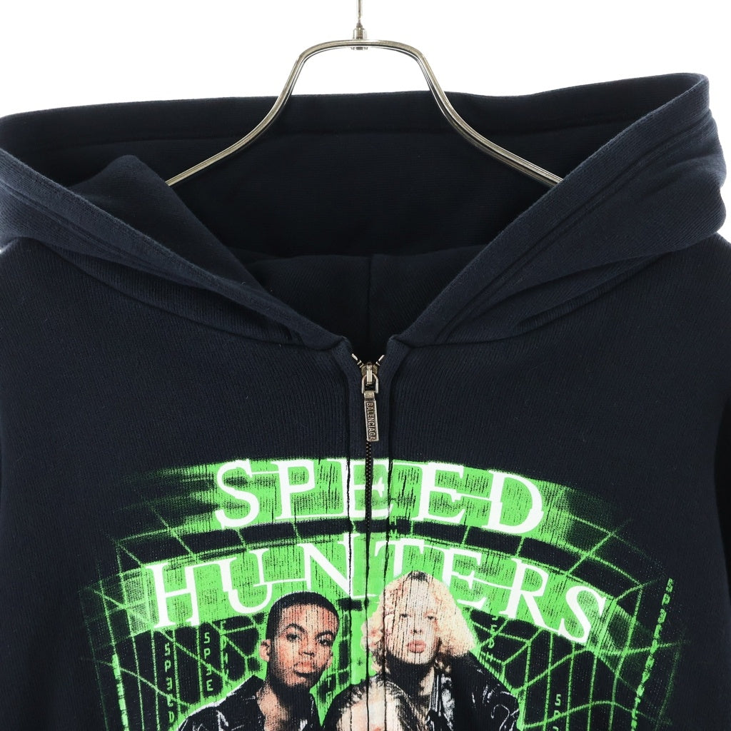 BALENCIAGA(バレンシアガ) 19SS SPEED HUNTERS ZIP UP HOODIE スピードハンターズ ジップアップ スウェットパーカー ブラック 559100