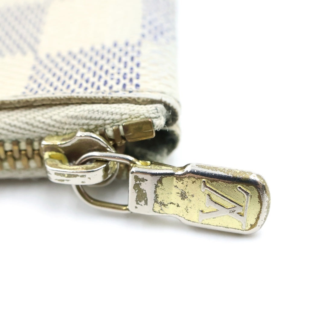 LOUIS VUITTON(ルイヴィトン) ポシェット クレ ダミエ アズールキャンバス コインケース 小銭入れ ホワイト CT3184 N62659 レディース