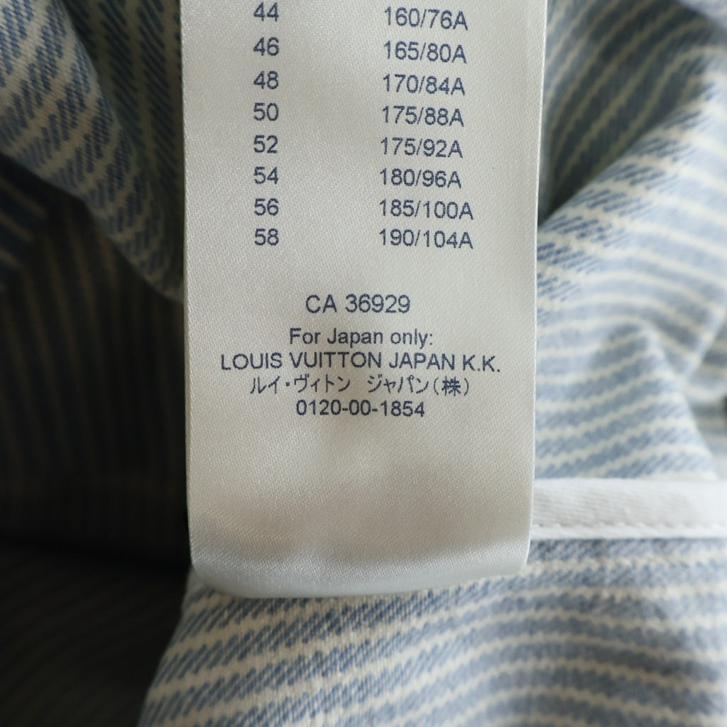 LOUIS VUITTON(ルイヴィトン) 21SS ヴァージルアブロー ストライプモノグラムワーク デニムジャケット カバーオール ブルー RM211V BX7 HLS05W