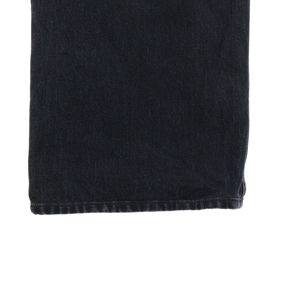 LOUIS VUITTON(ルイヴィトン) 26SS バックLV刺繍 パールボタン ワイド デニムパンツ ブラック RM261MJ XAU HSD50W