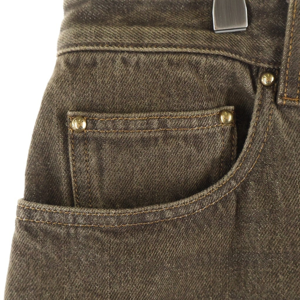 LOUIS VUITTON(ルイヴィトン) 26SS コーヒーインディゴ ワイド デニムパンツ ブラウン RM261M P42 HUD72W