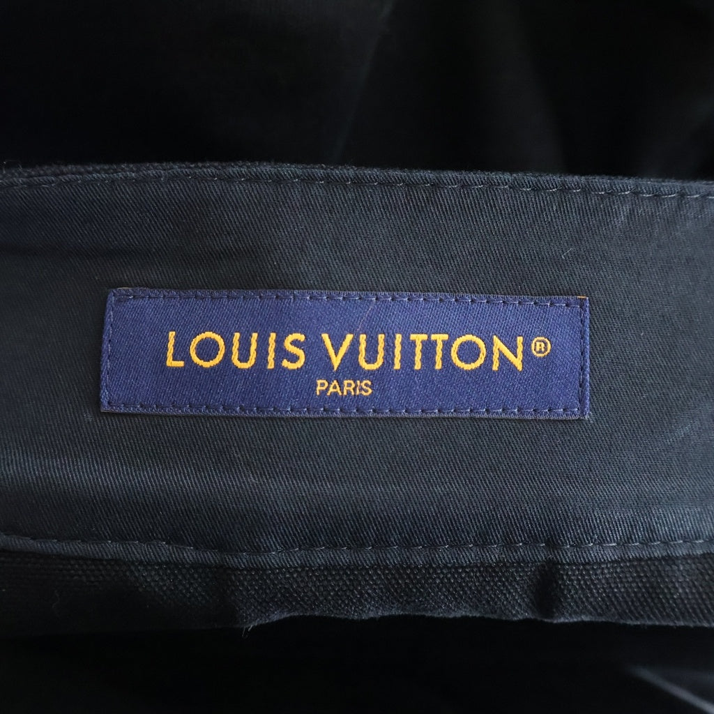 LOUIS VUITTON(ルイヴィトン) 24SS コットン キャンバス ユーティリティ ワイド カーゴ ショーツ ショート ハーフパンツ ブラック RM241 GNH HQP73W