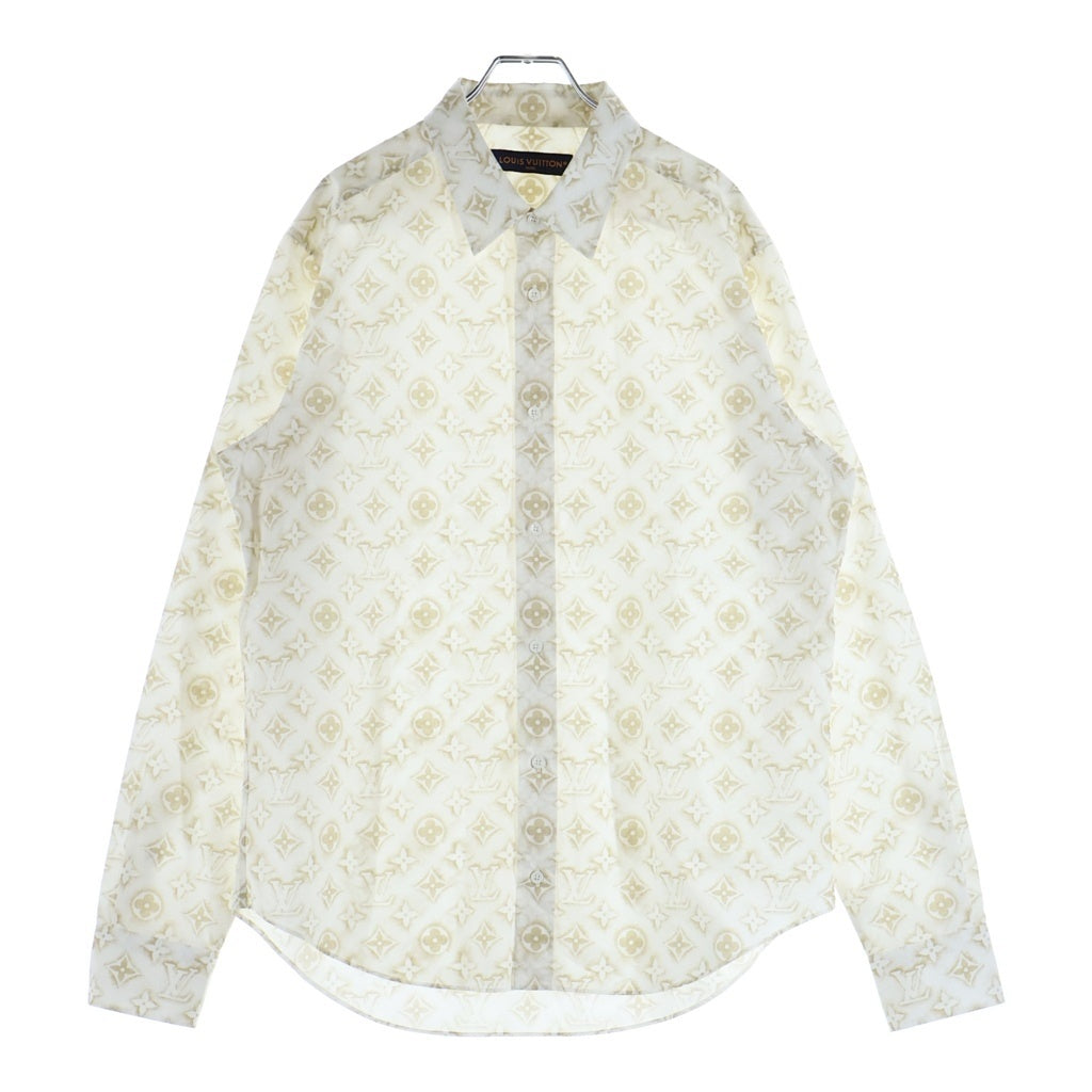 LOUIS VUITTON(ルイヴィトン) 23AW モノグラムサンド総柄 長袖シャツ ホワイト RM232MZR6 HPS33W