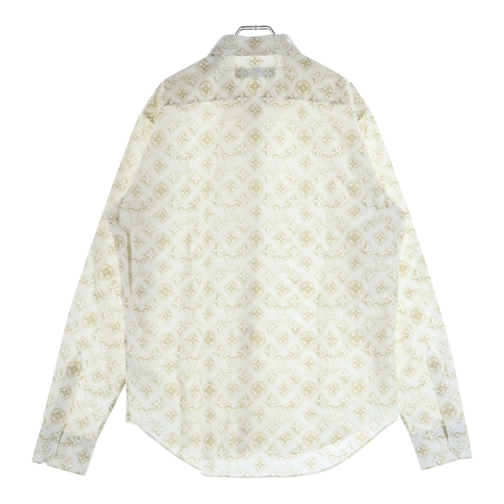 LOUIS VUITTON(ルイヴィトン) 23AW モノグラムサンド総柄 長袖シャツ ホワイト RM232MZR6 HPS33W