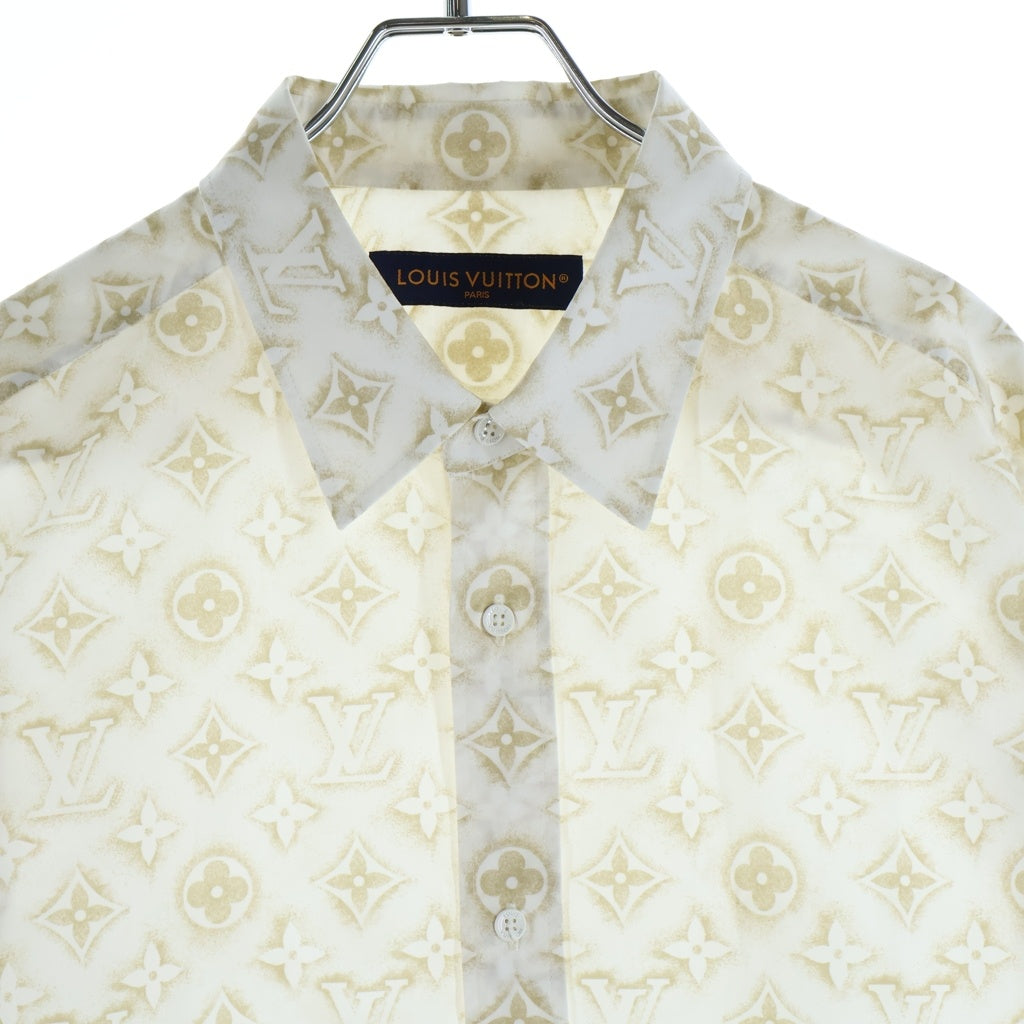 LOUIS VUITTON(ルイヴィトン) 23AW モノグラムサンド総柄 長袖シャツ ホワイト RM232MZR6 HPS33W