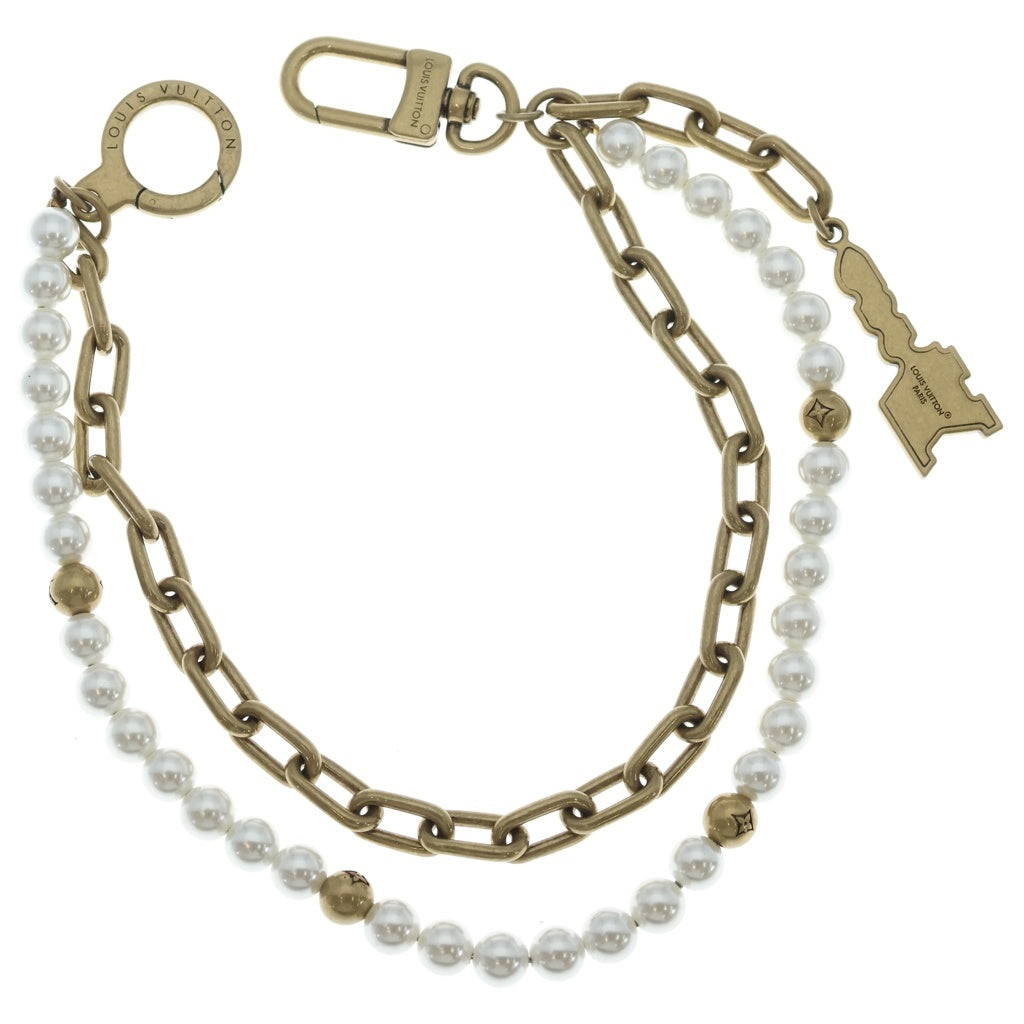 LOUIS VUITTON(ルイヴィトン) ロゴ パール チェーン ベルト バッグ チャーム M01689 AK3274 レディース