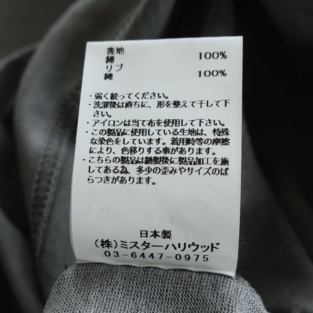 N.HOOLYWOOD(エヌハリウッド) 24AW Garment Dyed Over Size Tee オーバーサイズTシャツ グレー 2242-CS50-034