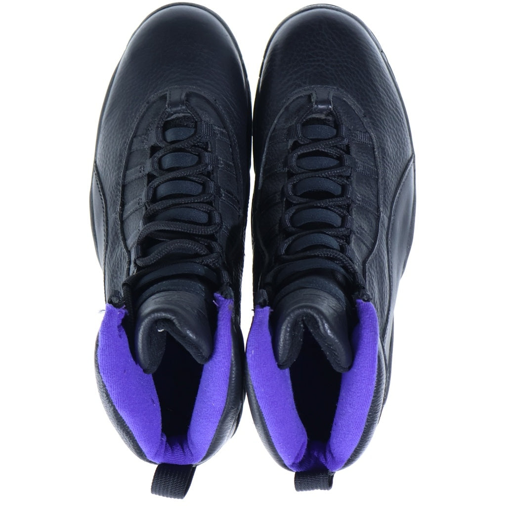 NIKE(ナイキ) 【鑑賞用 95年製】AIR JORDAN 10 OG SACRAMENTO KINGS エアジョーダン10 サクラメントキングス ハイカットスニーカー ブラック/パープル US11.5/29.5cm 130209-051
