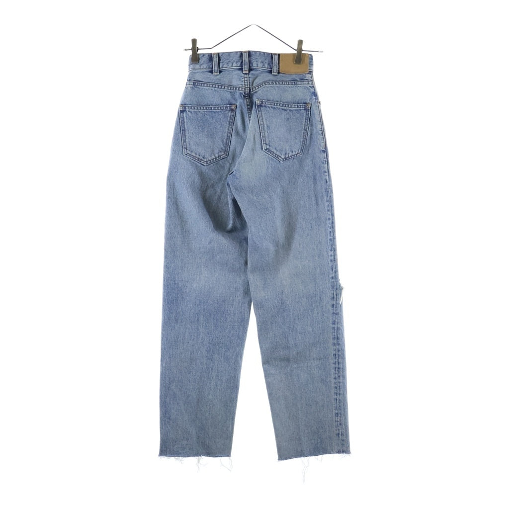 CELINE(セリーヌ) MARGARET JEANS マーガレットジーンズ クラッシュ加工 カットオフ デニムパンツ インディゴ レディース 2N642427P