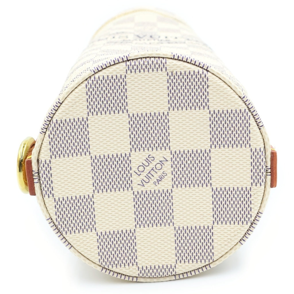 LOUIS VUITTON(ルイヴィトン) ポルト ブテイユ ダミエ アズールキャンバス ボトルホルダー ショルダーバッグ 保冷バッグ 水筒入れ ホワイト CT1159 GI0373
