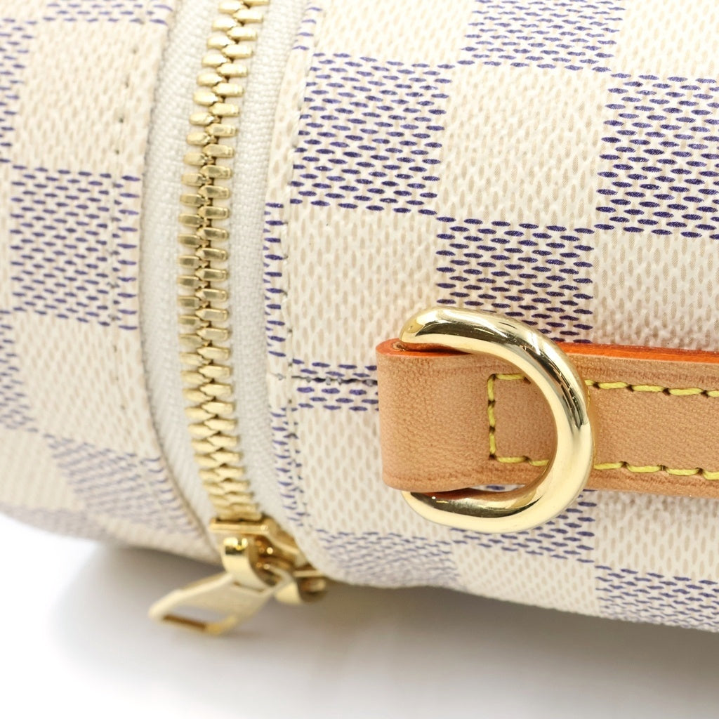 LOUIS VUITTON(ルイヴィトン) ポルト ブテイユ ダミエ アズールキャンバス ボトルホルダー ショルダーバッグ 保冷バッグ 水筒入れ ホワイト CT1159 GI0373