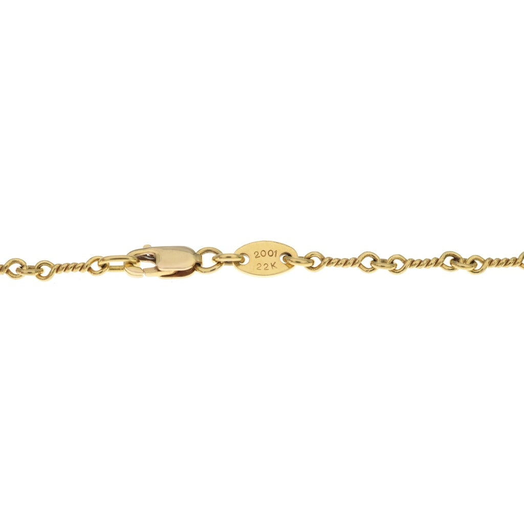 CHROME HEARTS(クロムハーツ) 22K NECKCHAIN T20 ツイストチェーンネックレス 20inch ゴールド BCA015