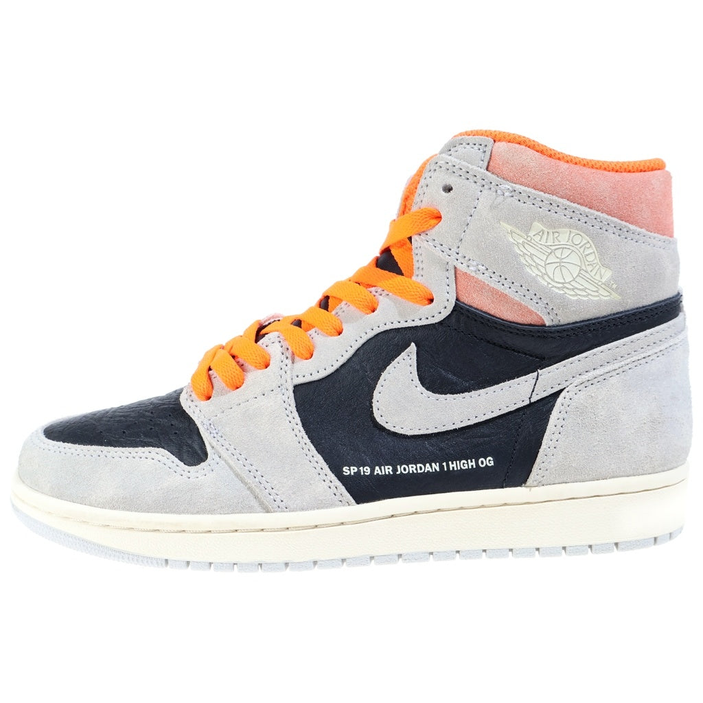 NIKE(ナイキ) AIR JORDAN 1 HIGH OG HYPER CRIMSON エアジョーダン1 ハイパークリムゾン ハイカットスニーカー グレー US9/27cm 555088-018