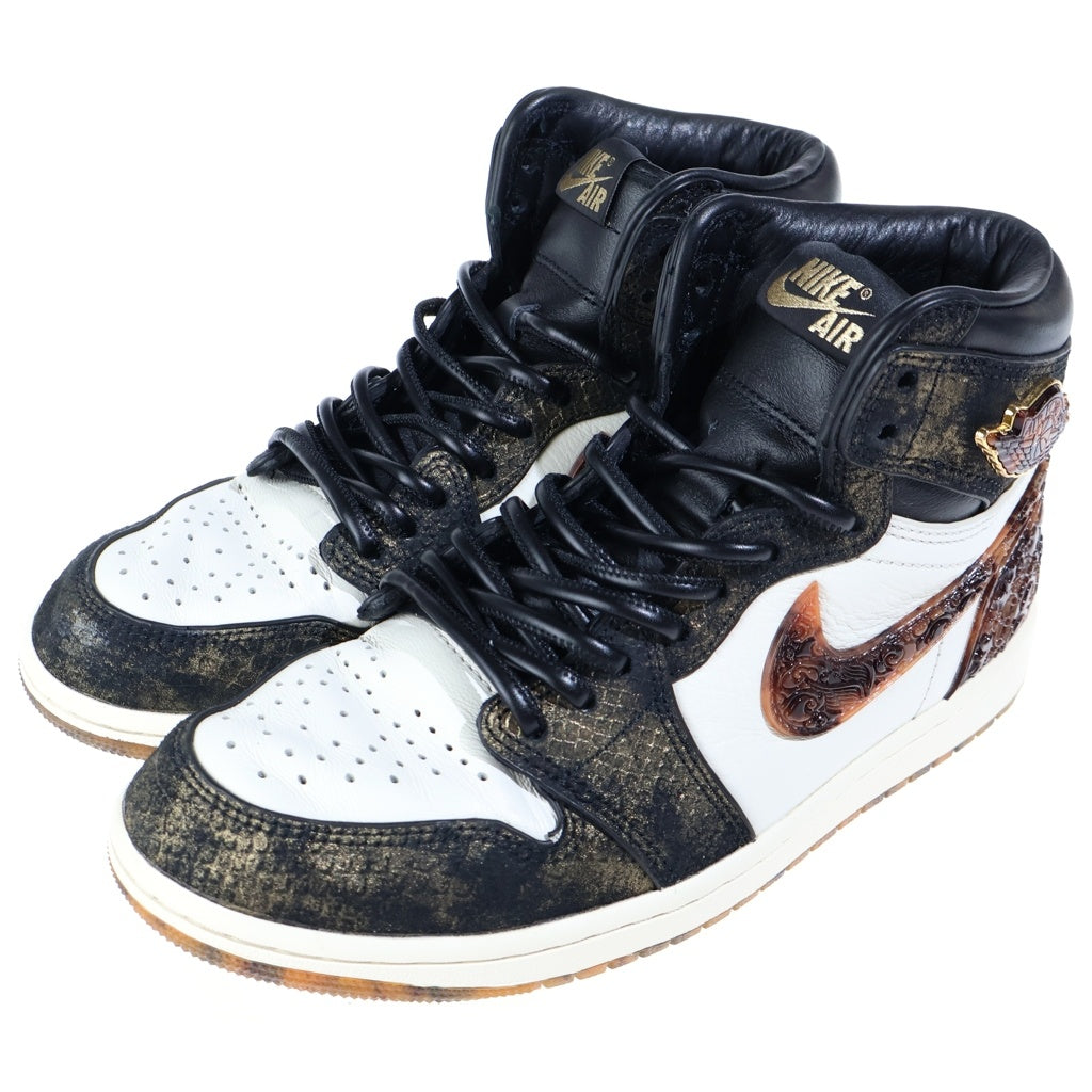 NIKE(ナイキ) AIR JORDAN 1 HIGH OG XUANWU エアジョーダン1 玄武 ハイカットスニーカー ホワイト/ブラウン/ブラック US8/26cm IB3165-091