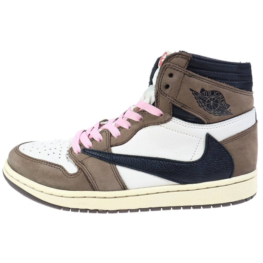 NIKE(ナイキ) ×TRAVIS SCOTT AIR JORDAN 1 RETRO HIGH OG TS SP トラヴィススコット エアジョーダン1 レトロ ハイカットスニーカー ブラウン US9/27cm CD4487-100