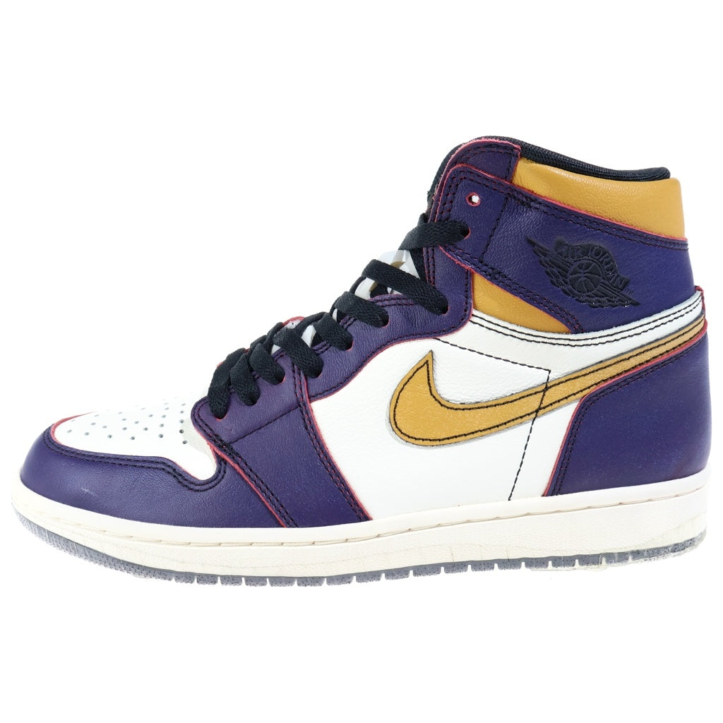 NIKE(ナイキ) AIR JORDAN 1 HIGH OG DEFIANT LA TO CHICAGO エアジョーダン1 エルエートゥーシカゴ ハイカットスニーカー ホワイト/パープル US8.5/26.5cm CD6578-507
