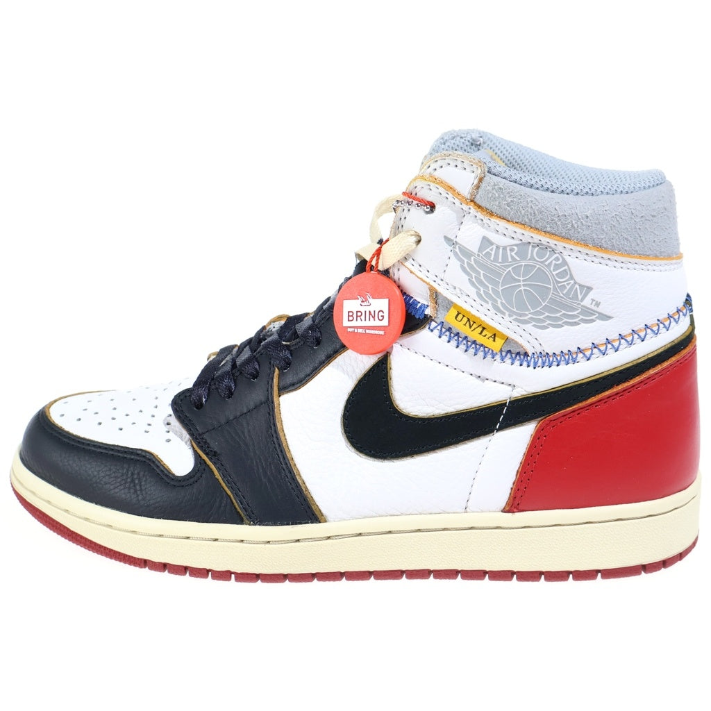 NIKE(ナイキ) ×UNION AIR JORDAN 1 RETRO HIGH OG NRG VARSITY RED/WOLF GREY ユニオン エアジョーダン1 ハイカットスニーカー マルチ US9/27cm BV1300-106