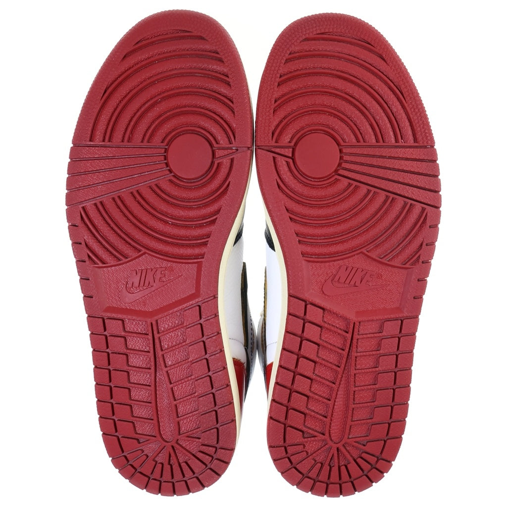 NIKE(ナイキ) ×UNION AIR JORDAN 1 RETRO HIGH OG NRG VARSITY RED/WOLF GREY ユニオン エアジョーダン1 ハイカットスニーカー マルチ US9/27cm BV1300-106