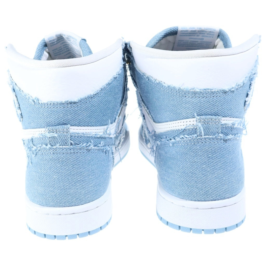 NIKE(ナイキ) WMNS AIR JORDAN 1 HIGH OG DENIM ウィメンズ エアジョーダン1 デニム ハイカットスニーカー ホワイト/ブルー US9/26cm DM9036-104