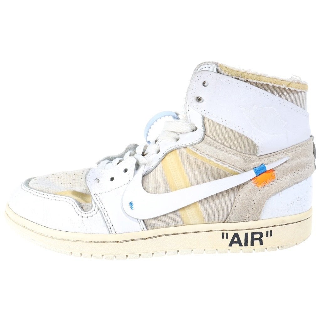 NIKE(ナイキ) ×OFF-WHITE AIR JORDAN 1 RETRO HIGH NRG EU限定 オフホワイト エアジョーダン1 レトロ ハイカットスニーカー ホワイト US8/26cm AQ0818-100