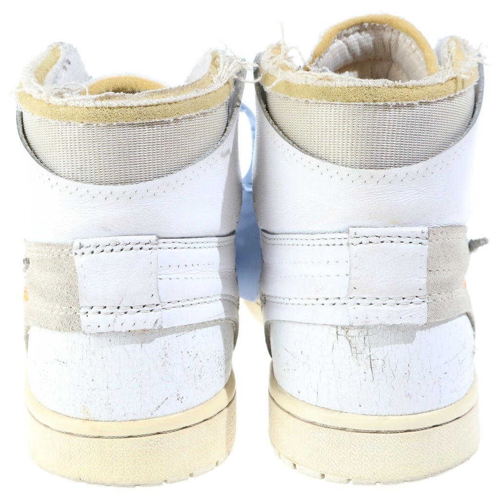 NIKE(ナイキ) ×OFF-WHITE AIR JORDAN 1 RETRO HIGH NRG EU限定 オフホワイト エアジョーダン1 レトロ ハイカットスニーカー ホワイト US8/26cm AQ0818-100
