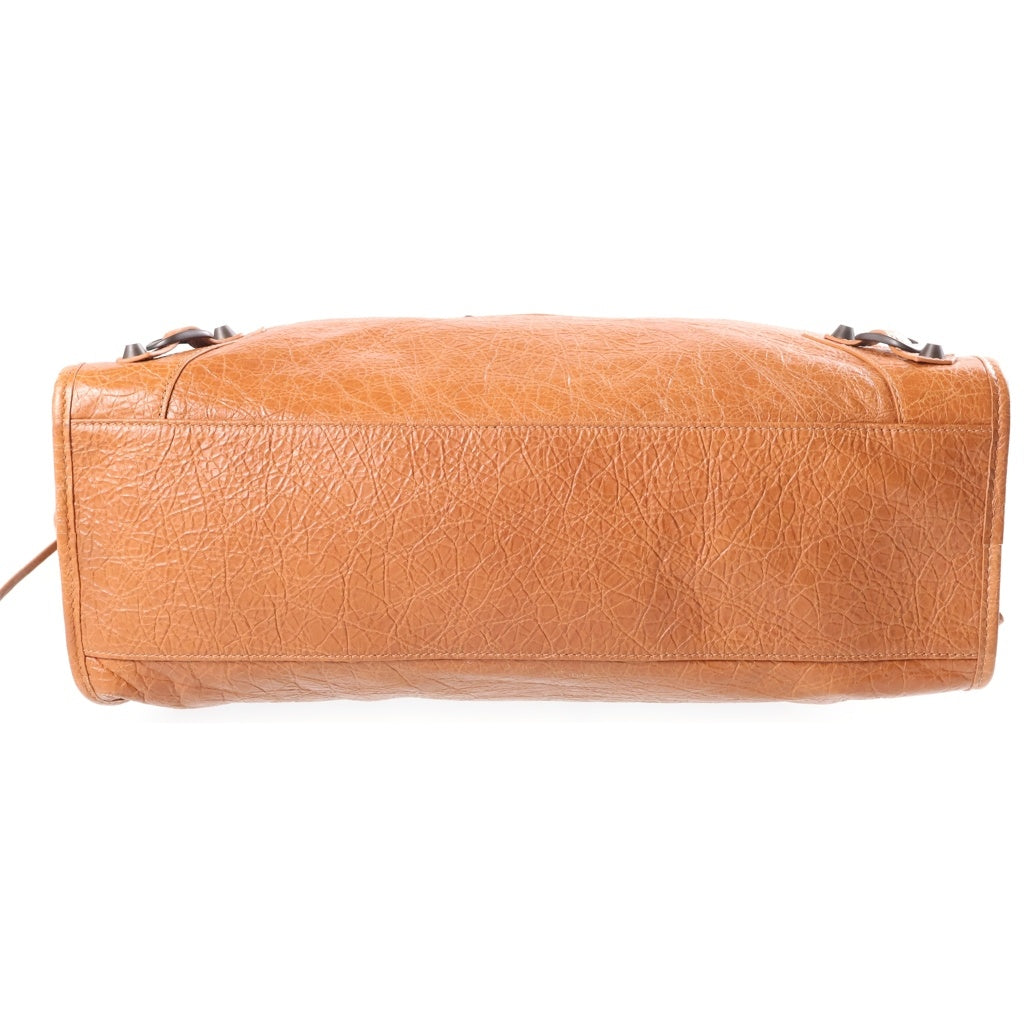 BALENCIAGA(バレンシアガ) Le City Medium ル シティ ミディアム 2WAY レザー ショルダーバッグ ハンドバッグ ブラウン 823058 レディース