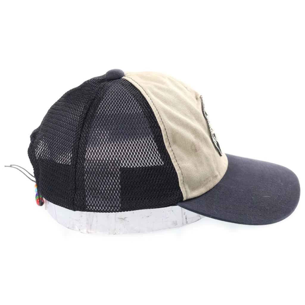 mastermind JAPAN(マスターマインドジャパン) 26SS ×SWJP MJ SW LOGO MESH CAP エスダブリュージェーピー ロゴパッチ ヴィンテージ加工 メッシュ ベースボールキャップ 帽子 ブラック MJSW-26SS-007