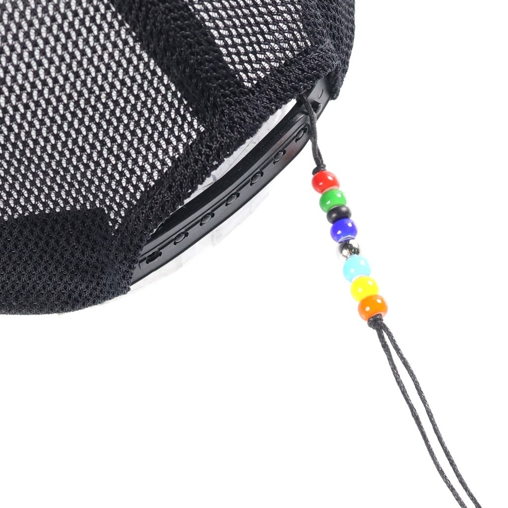 mastermind JAPAN(マスターマインドジャパン) 26SS ×SWJP MJ SW LOGO MESH CAP エスダブリュージェーピー ロゴパッチ ヴィンテージ加工 メッシュ ベースボールキャップ 帽子 ブラック MJSW-26SS-007