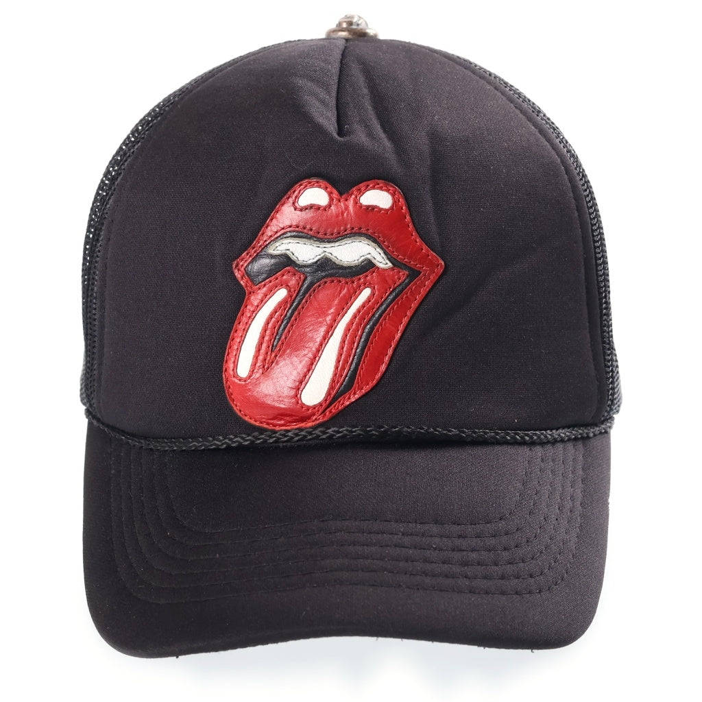 CHROME HEARTS(クロムハーツ) OLD TRUCKER CAP オールド ローリングストーンズ リップ&タン トラッカー メッシュキャップ 帽子 ブラック