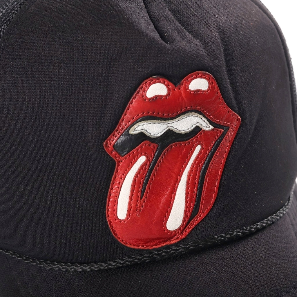 CHROME HEARTS(クロムハーツ) OLD TRUCKER CAP オールド ローリングストーンズ リップ&タン トラッカー メッシュキャップ 帽子 ブラック
