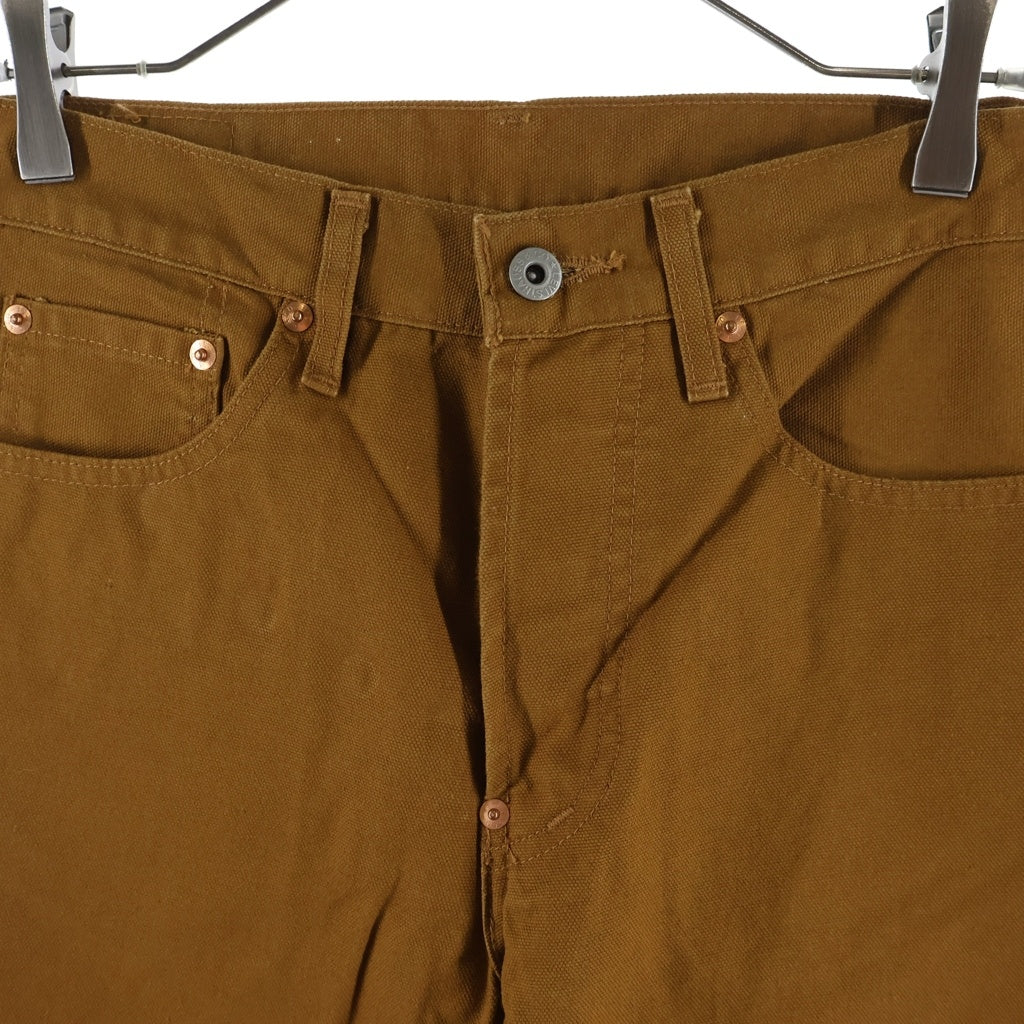 Levi's(リーバイス) 90S VINTAGE 704 ヴィンテージ ボタン裏J22 白タブ BIGE シンチバック ダック地 ワークパンツ ブラウン 704-34