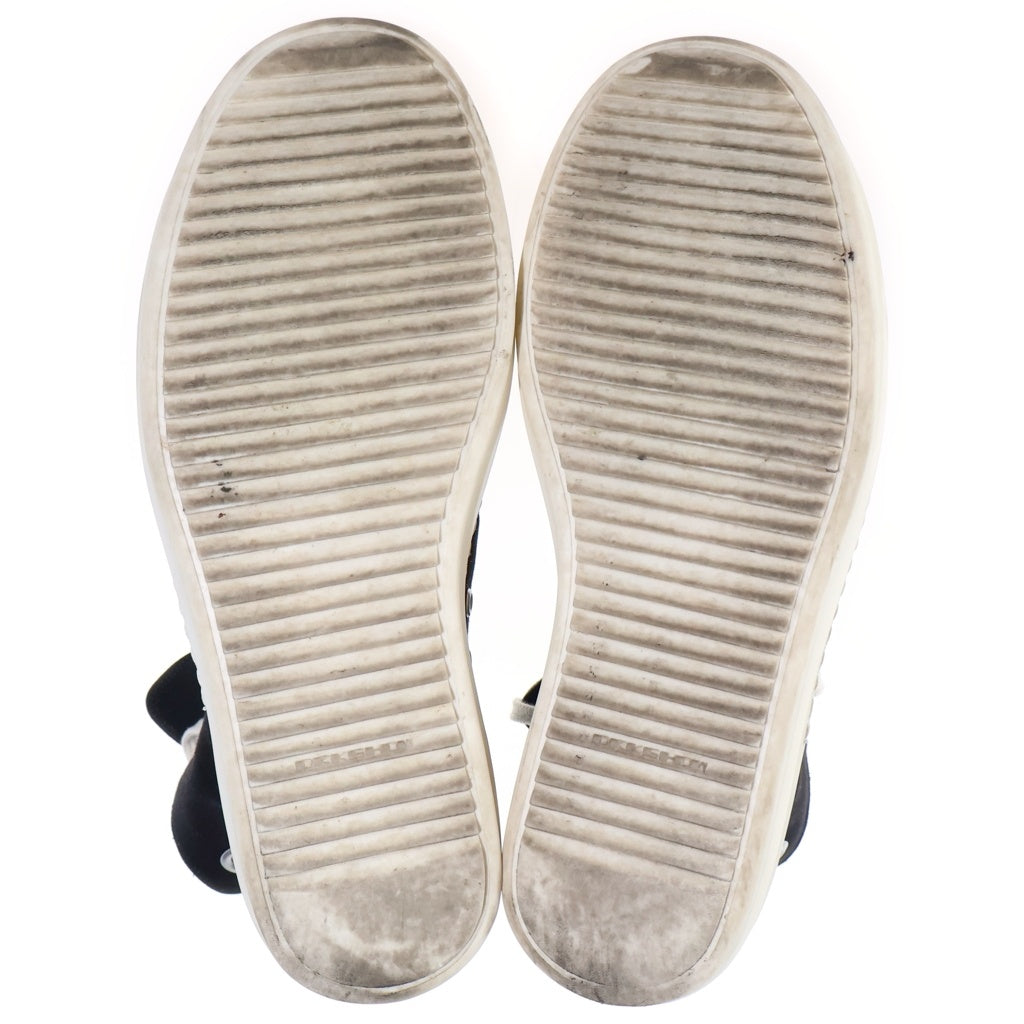 DRKSHDW(ダークシャドウ) 24AW SNEAKS スニーカーズ サイドジップ キャンバス ハイカットスニーカー ブラック/ホワイト DU02D2800