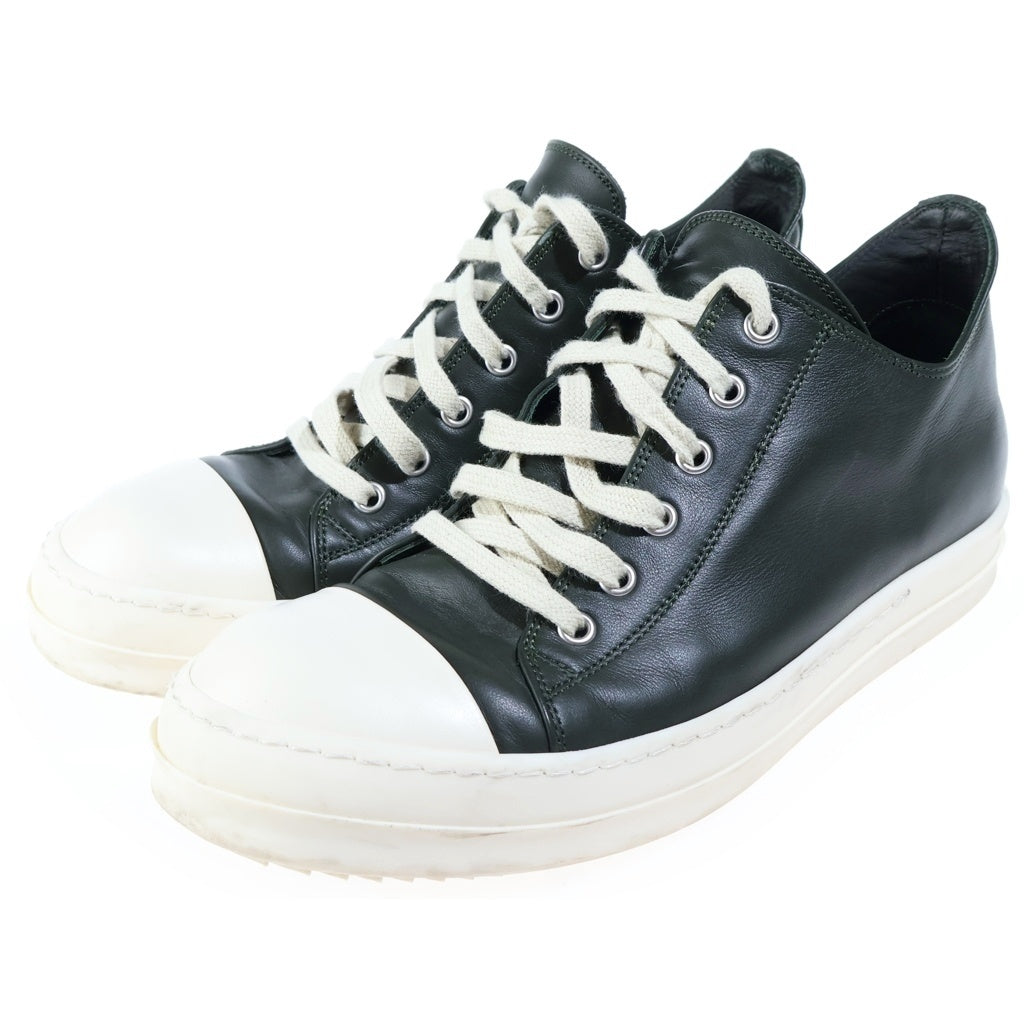 Rick Owens(リックオウエンス) LOW SNEAKS ラモーンズ レザーローカットスニーカー カーキ