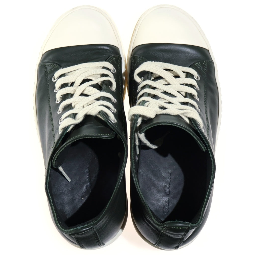 Rick Owens(リックオウエンス) LOW SNEAKS ラモーンズ レザーローカットスニーカー カーキ