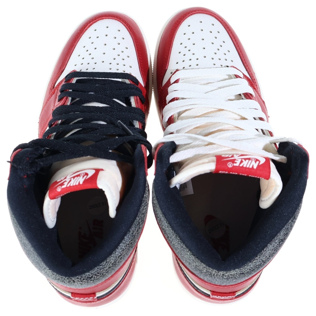 NIKE(ナイキ) AIR JORDAN 1 HIGH OG LOST FOUND CHICAGO DZ5485-612 エアジョーダン1 ロスト ファウンド シカゴ ハイカットスニーカー レッド/ホワイト US8/26cm