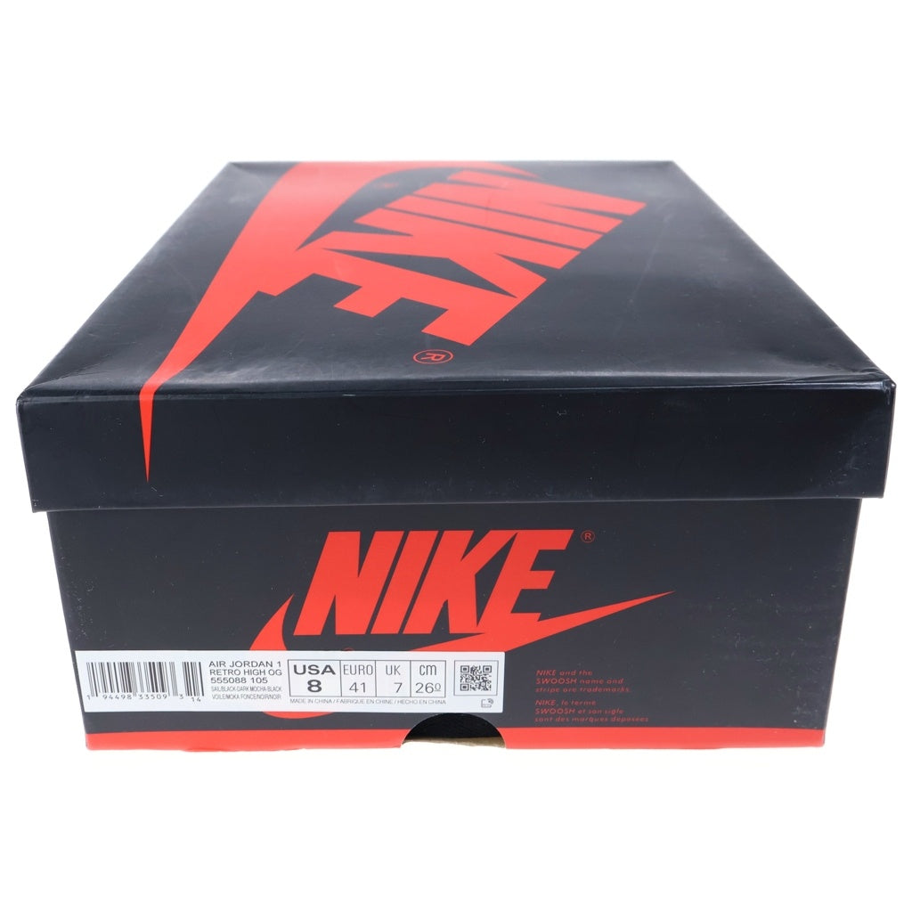 NIKE(ナイキ) AIR JORDAN 1 HIGH OG SAIL DARK MOCHA 555088-105 エアジョーダン1 セイル ダークモカ ハイカットスニーカー ブラウン/ホワイト US8/26cm