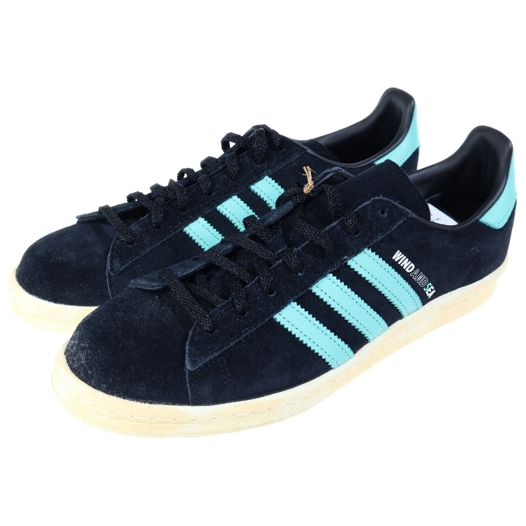 adidas(アディダス) ×WIND AND SEA ×ATMOS CAMPUS 80S ウィンダンシー アトモス キャンパス ローカットスニーカー ブラック/ブルー US9/27.0cm GX3952