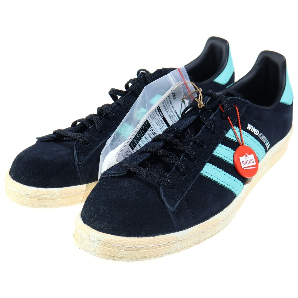 adidas(アディダス) ×WIND AND SEA ×ATMOS CAMPUS 80S ウィンダンシー アトモス キャンパス ローカットスニーカー ブラック/ブルー US9/27.0cm GX3952