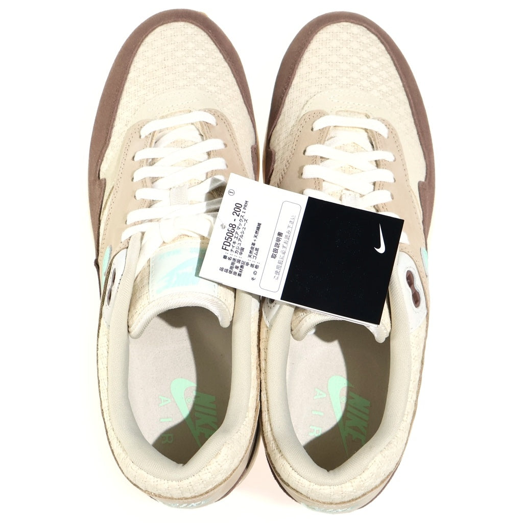 NIKE(ナイキ) AIR MAX 1 PREMIUM CREPE HEMP エアマックス ヘンプ ローカットスニーカー ブラウン US10.5/28.5cm FD5088-200