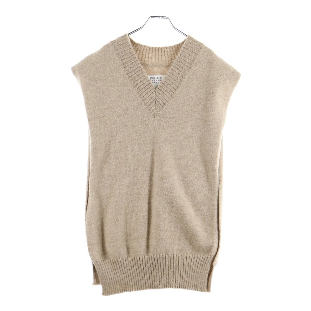 Maison Margiela(メゾンマルジェラ) 22AW Vネック ウール ニット ベスト ベージュ S50TH0057 S18145